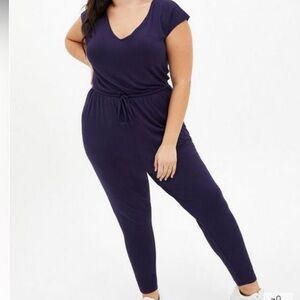 Torrid Super Soft Knit Black Jumpsuit, Sz 2 18/20